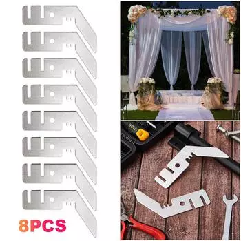 4/8Pcs 3 Inch Double Crossbar Valance Hanger Wedding Valance Hanger for Backdrop Pipe and Drape Backdrop Stand
