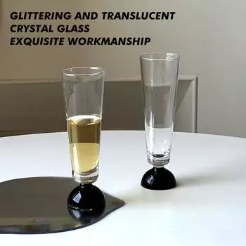 4.9oz Black Agate Champagne Glasses Creative Home Bar Wine Glass Drinkware Suitable For Birthday Christmas And Wedding Gifts