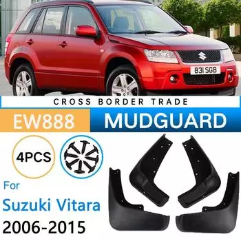 4 автомобильных брызговика для Suzuki Grand Vitara Escudo 2015-2006 2007 2008 JT, передние и задние колеса, брызговики, брызговики чёрный