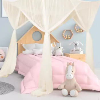 4 балдахина, занавеска для кровати, постельное белье, покрывало, уютная сетка для спальни для девочек бежевый