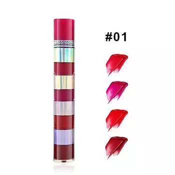4 бара Combo Lip Gloss для стойкого блеска для губ 4-цветный набор помад для губ портативный, 8 мл One Size