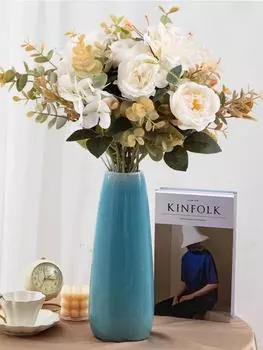 4 букета искусственных пионов искусственные цветы с гортензией шелковые искусственные цветы для домашней вечеринки свадьбы внутреннего уличного украшения стола в центре стола красный