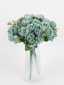 4 букета из 40 головок искусственных цветов, искусственные розы, шелковые розы для самостоятельного изготовления свадебных столов, украшений для дома и улицы фиолетовый