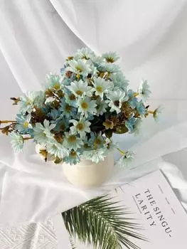 4 букета ромашки искусственные цветы искусственные ромашки шелковые поддельные цветочные композиции свадебный букет для наружного сада оконная коробка домашний стол декор балкона розовый