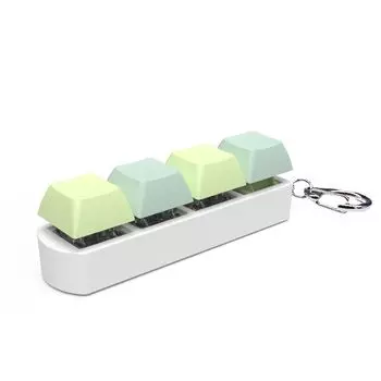 4-button Keyboard Caps Toy Calming Mechanical Keyboard Key Ring Keyboard Keychain Kids Teens Style 10