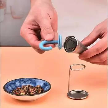 4 Colors Umbrella Shape Tea Infuser Silicone Stainless Steel Herbal Spice Strainer Filter Mesh Tea Maker Teapot Tool Teaweare красный