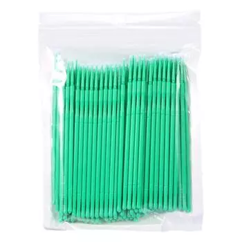 4 цвета 100 шт./пакет женская микро одноразовая щеточка для наращивания ресниц тушь для ресниц клей для чистки палочка Green