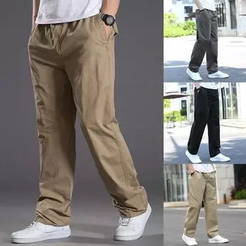 4 цвета брюки уличные комбинезоны мужские модные повседневные брюки спортивные брюки прямые свободные 2XL хаки