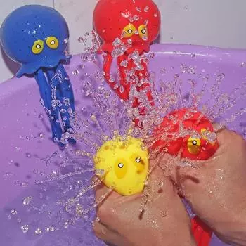 4 цвета губка впитывающая осьминог детские игрушки для ванны сжимающие игрушки для снятия стресса летняя игрушка для бассейна водная игрушка для детей красный