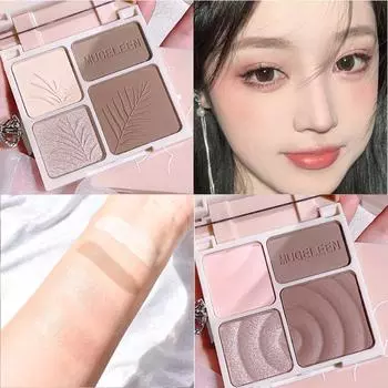 4 цвета, хайлайтер, консилер, контурная ручка, блестящие жидкие тени для век, осветляющий макияж 02#