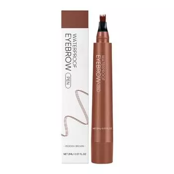 4 цвета, карандаш для бровей, карандаш для бровей с волосками, похожими на штрихи, карандаш для бровей с 4 наконечниками, аппликатор с микро-вилками из волокна, объем 1 мл. One Size