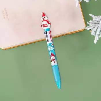 4 цвета милые рождественские шариковые ручки кавайные мультфильм Санта-Клаус гелевые ручки для письма школьные принадлежности офисные принадлежности