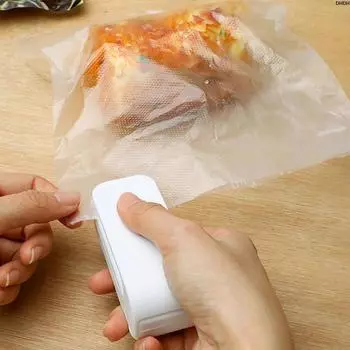 4 цвета Мини-машина для запечатывания термопакетов Упаковочный запайщик Пакеты Термопластиковые пищевые пакеты Закрытие Портативный запайщик Кухонные принадлежности розовый