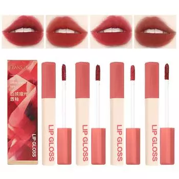 4 цвета/партия, бархатная жидкая помада, матовая глазурь для губ, водонепроницаемый стойкий блеск для губ, 1,5 г