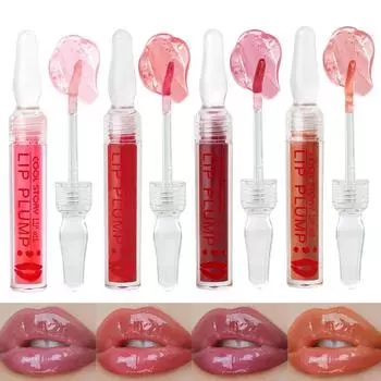 4 цвета, пухлые и пухлые губы, цвет губ, увлажняющее масло для губ, блеск для губ, уход за губами, блеск для губ, блеск для губ, помада 02#