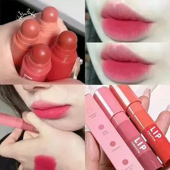 4 цвета в 1, матовая помада-ручка телесного цвета, розовый блеск для губ, водостойкая долговечная губная помада, карандаш для губ, косметический макияж, косметика