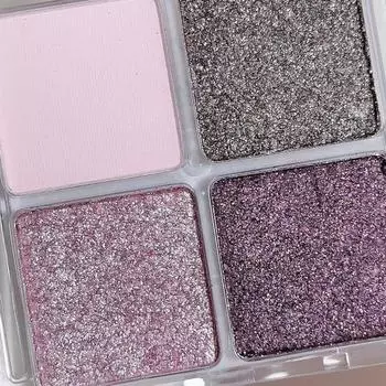 4-цветная палитра матовых теней для век с блестками и перламутром для создания потрясающего макияжа A