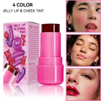 4-цветная желейная помада, увлажняющая стойкая косметика Bulugan, натуральное осветление лица, румяна, тени для век, продукты для макияжа на лице 01#