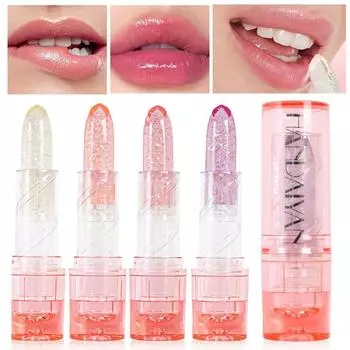 4 Цветовая температура чувствительная помада-хамелеон блестящая увлажняющая против трещин стойкая увлажняющая желейная помада