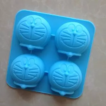 4 даже голова кошки силиконовая форма для торта мультяшный персонаж легко чистится высокотемпературная форма для выпечки темно-синий