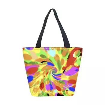 4 Девочки Сумка через плечо Печатная Холщовая Сумка Модный Тренд Большая Вместительная Сумка-тоут