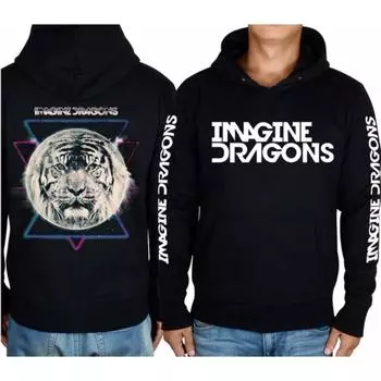 4 дизайна Imagine Dragons 3D Rock Cotton Hoodies Brand Shell Hooded Jacket Punk Metal Sudadera Pullover Sweatshirt Fleece Upperwear S