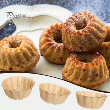 4 дюйма, 100 шт., мини-рифленая трубчатая подкладка для сковороды с антипригарным покрытием, жиронепроницаемая термостойкая бумага, вкладыши для формы для торта для пирога, булочки, ананаса, одноразовый торт 100pcs