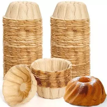 4 дюйма, 100 шт., мини-рифленая трубчатая подкладка для сковороды с антипригарным покрытием, жиронепроницаемая термостойкая бумага, вкладыши для формы для торта для пирога, булочки, ананаса, одноразовая форма для торта 100pcs