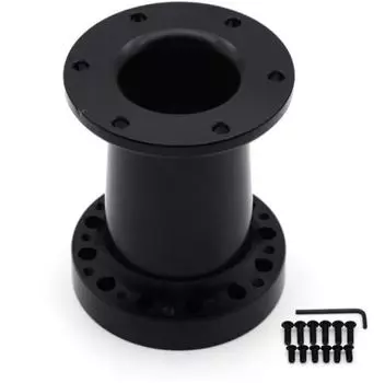 4 дюйма 101 мм Алюминиевый Адаптер Ступицы Рулевого Колеса Проставка Комплект Черный Универсальный