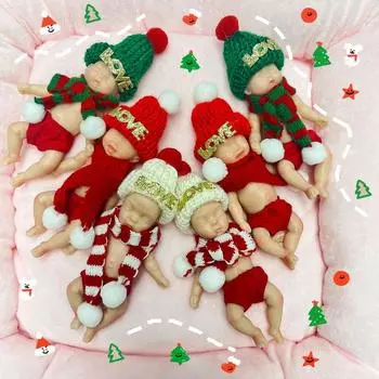 4 дюйма/11 см мини-ладошка цельная силиконовая кукла реборн окрашенная реалистичная кукла реборн для детского рождественского подарка Beb Reborn