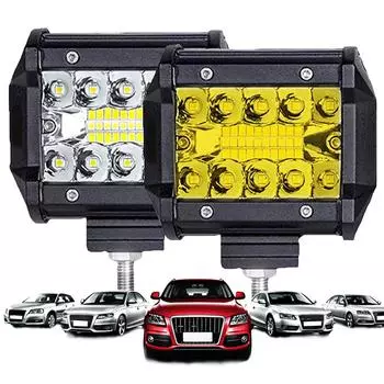 4-дюймовая автомобильная светодиодная фара 60 Вт 20 светодиодных ходовых фар 6000 К светодиодный рабочий свет IP68 водонепроницаемый для автомобиля лодки 4x4 внедорожника ATV белый