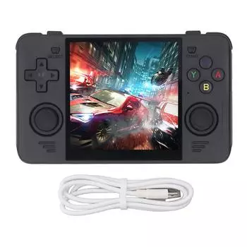 4-дюймовая игровая консоль IPS RGB30 с поддержкой 10 эмуляторов 720 X 720 игровая консоль черного цвета 16G128G
