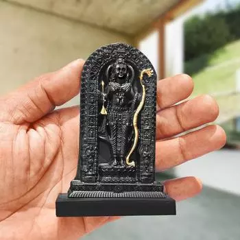 4-дюймовая Мурти Шри Рама Лаллы/Божественные идолы/Статуя Шри Рама из Айодхьи/Домашний декор/Декоративные предметы