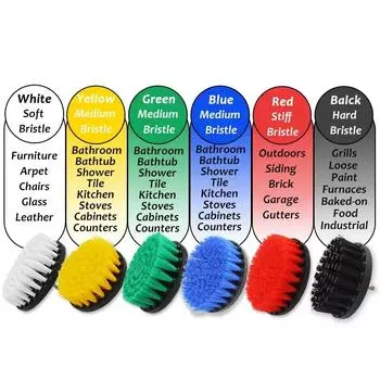 4-дюймовая нейлоновая электрическая щетка для плитки, щетка для мойки автомобиля, полировки кухни, ванной, инструментов для чистки автомобиля, автомобильных аксессуаров
