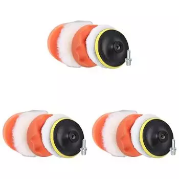 4-дюймовые автомобильные полировальные подушечки, комплект губчатой пены, полировальный буфер, подушка, дрель, полировщик автомобиля