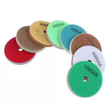 4-дюймовые губчатые алмазные полировальные диски для гранита, мрамора, искусственного камня, полировки, очистки, шлифовального диска для бетона, полировщика коричневый