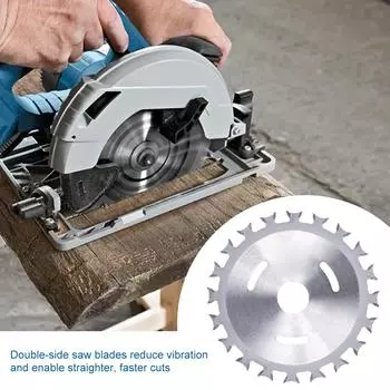4-дюймовый 20T двухсторонний пильный диск 110 мм сплав круглый режущий диск по дереву для дерева пластика ПВХ деревообрабатывающее режущее полотно пильный диск серебряный