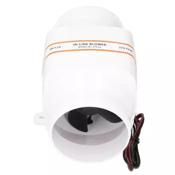4-дюймовый 270CFM InLine Bilge Air Blower 12V High Airflow Anticorrosion Marine Boat Accessories