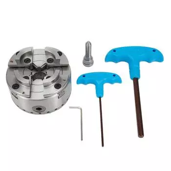 4-дюймовый 4-кулачковый самоцентрирующийся токарный патрон с резьбой M33, гаечный ключ 2,5 мм, внешний диаметр патрона 96 мм
