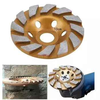 4-дюймовый 8-отверстий сегментный шлифовальный станок HGS круг алмазный шлифовальный диск чашечный шлифовальный станок для бетона гранита камень шлифовальный станок DIY электроинструмент синий