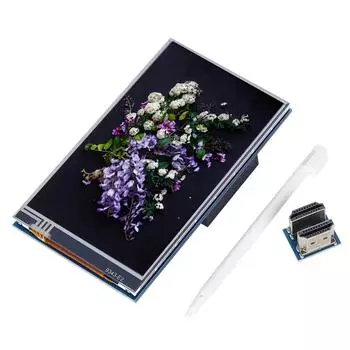 4-дюймовый экран HDMI-дисплей HD 800 x 480 резистивный сенсорный 5 В для 3b 4B