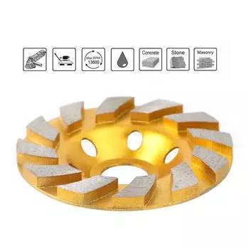 4-дюймовый алмазный сегментный шлифовальный круг, угловой шлифовальный диск для гранита, мрамора, каменной кладки, бетона золотой