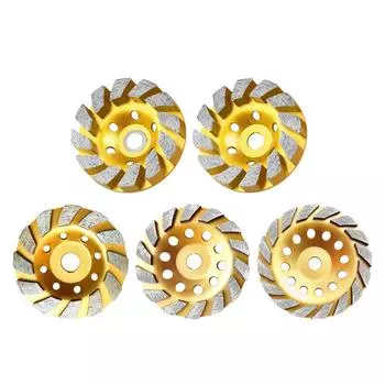 4-дюймовый алмазный шлифовальный круг для бетона Turbo 12 тяжелых шлифовальных кругов с угловой нагрузкой Аксессуар G W3U6 as shown-100mm*16mm