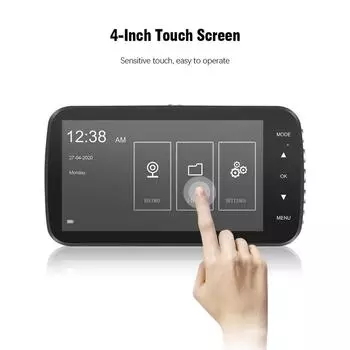 4-дюймовый IPS сенсорный экран видеорегистратор автомобильная камера Ultra HD 1296P супер ночное видение циклическая запись 170 WIde угол автомобильные аксессуары none