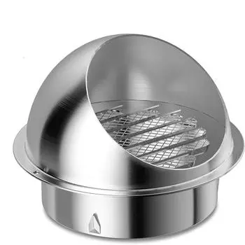 4-дюймовый канальный вентилятор на потолке, вентиляционное отверстие, круглая настенная решетка из нержавеющей стали 304, крышка