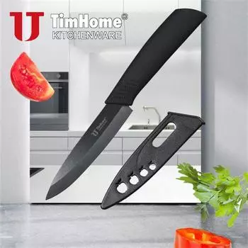 4-дюймовый керамический нож Нескользящая ручка Нож для фруктов Нож для измельчения