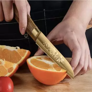 4-дюймовый кухонный нож для фруктов из нержавеющей стали, острые ножи для очистки овощей и фруктов, бытовой нож для нарезки и резки овощей