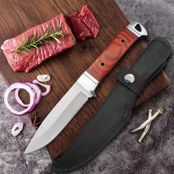 4-дюймовый кухонный нож из нержавеющей стали, кованый ручной работы, разделочный нож, мясницкий нож с деревянной ручкой, кухонные принадлежности