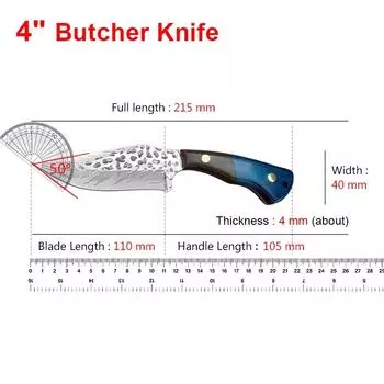 4-дюймовый нож для мяса из нержавеющей стали, поварской нож для филетирования рыбы, кухонный нож для обвалки, деревянная ручка, кухонные инструменты для резки