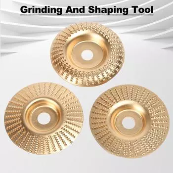 4-дюймовый угловой шлифовальный станок для деревообработки, формовочный круг из высокоуглеродистой стали, диск для обработки дерева, шлифовальная машина для пней Flat Type золотой